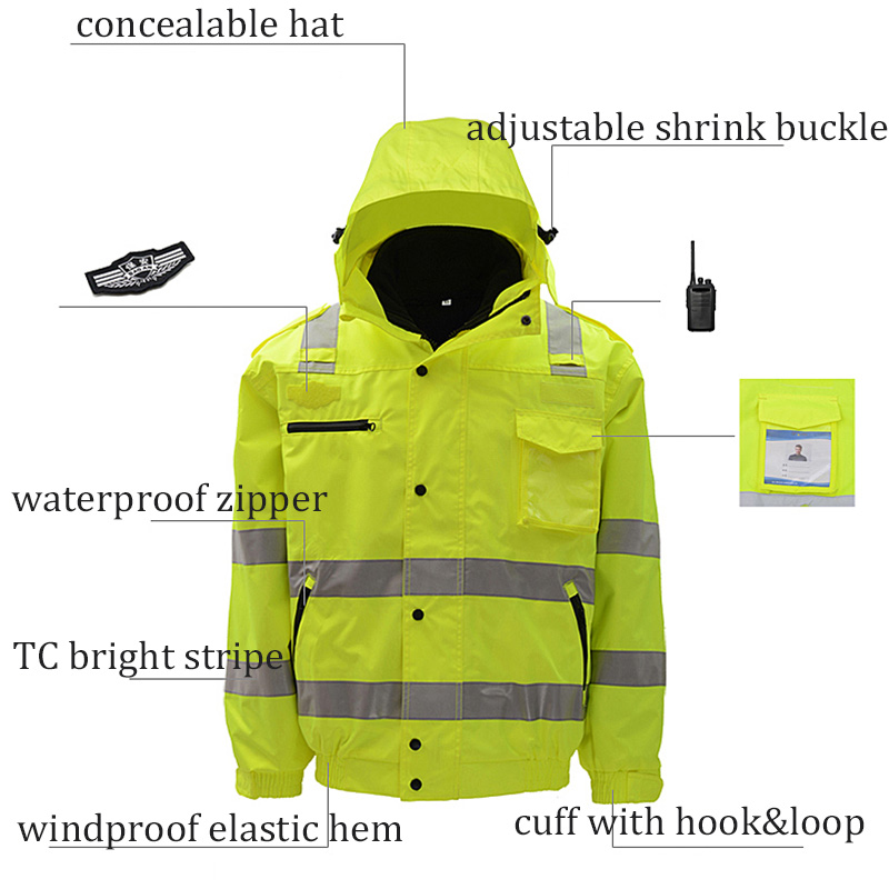 Bảo Vệ An Toàn Tay Dài An Toàn - đánh giá và giá Quality Winter Clothing Bomber Jacket