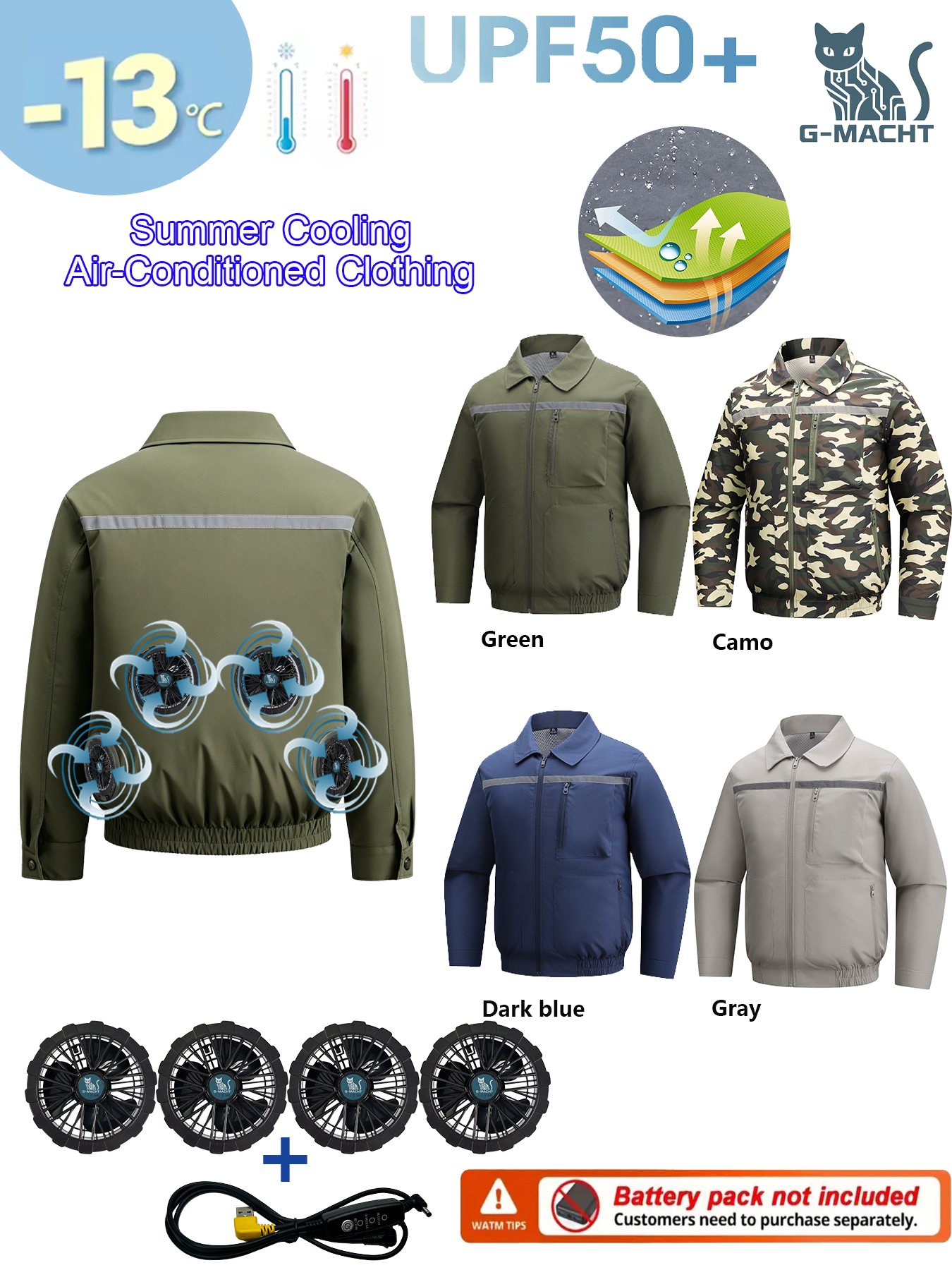 Summer 4 Fans Air Conditioning - đánh giá và giá Down Vest Ultralight