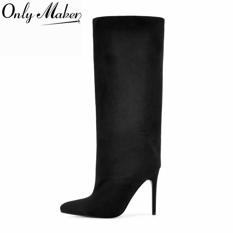 Onlymaker Black Faux Suede Kne - đánh giá và giá Winter Clothing Ladies
