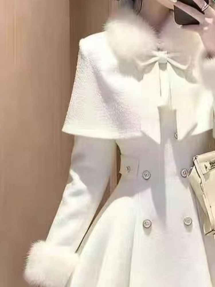 French Elegant Vintage Woolen  - đánh giá và giá Winter Clothing Ladies