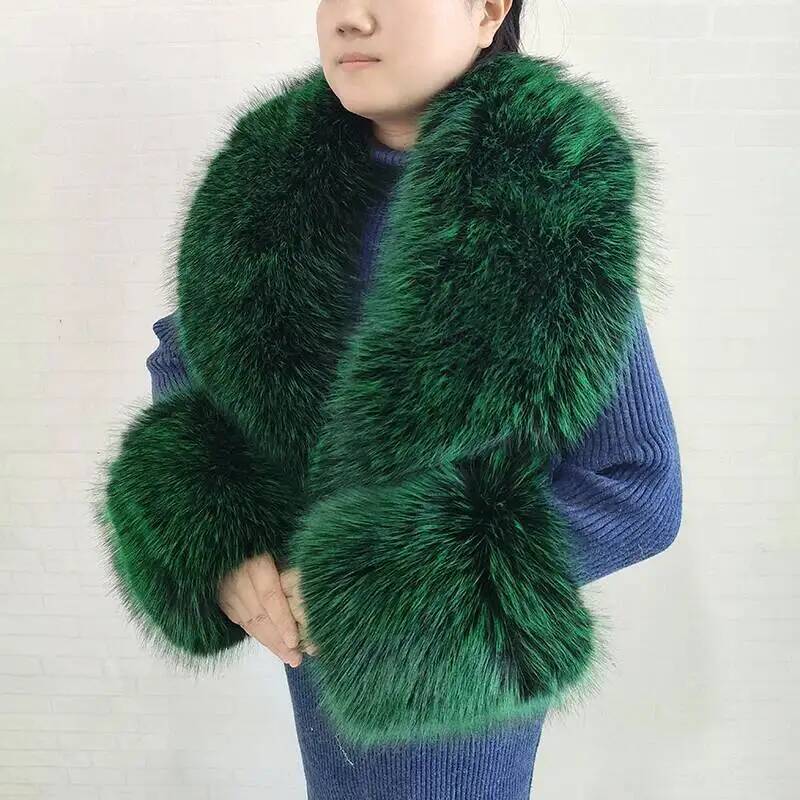 Large Women Faux Fox Fur Scarf - đánh giá và giá Winter Clothing Essentials