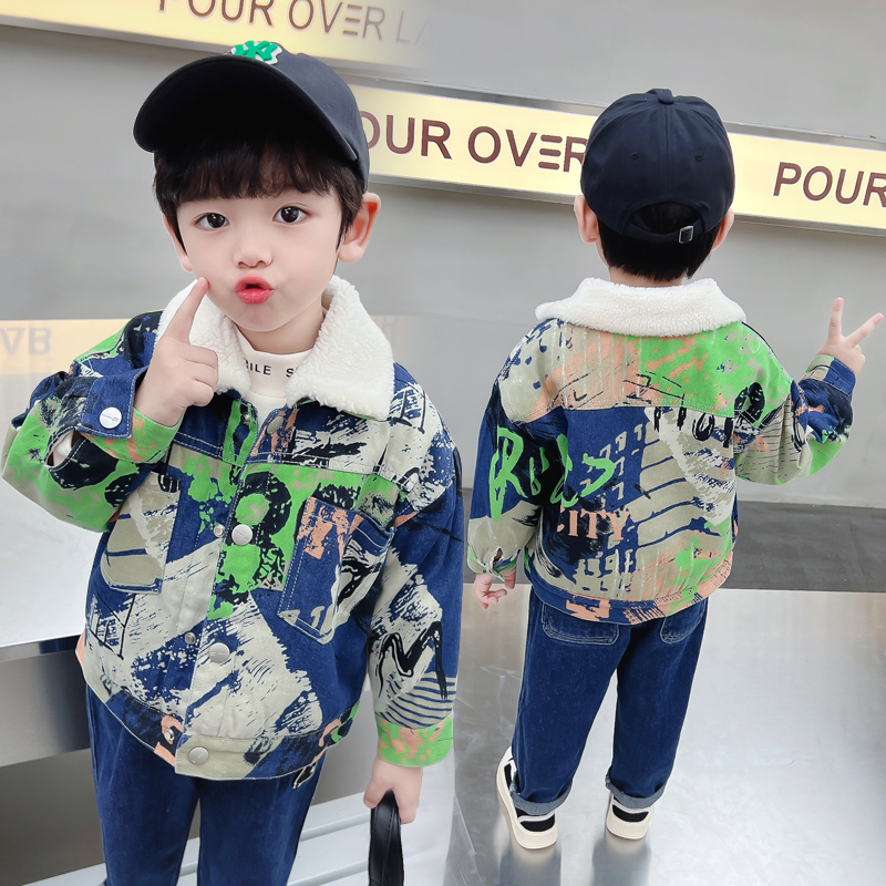 Kids Baby Warm Denim Jacket Pa - đánh giá và giá Winter Clothing Drawing For Kids
