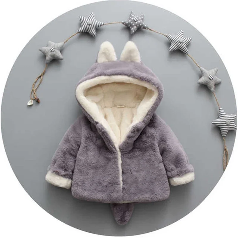 Cute Cat Ears Plush Baby Jacke - đánh giá và giá Winter Clothing For Babies