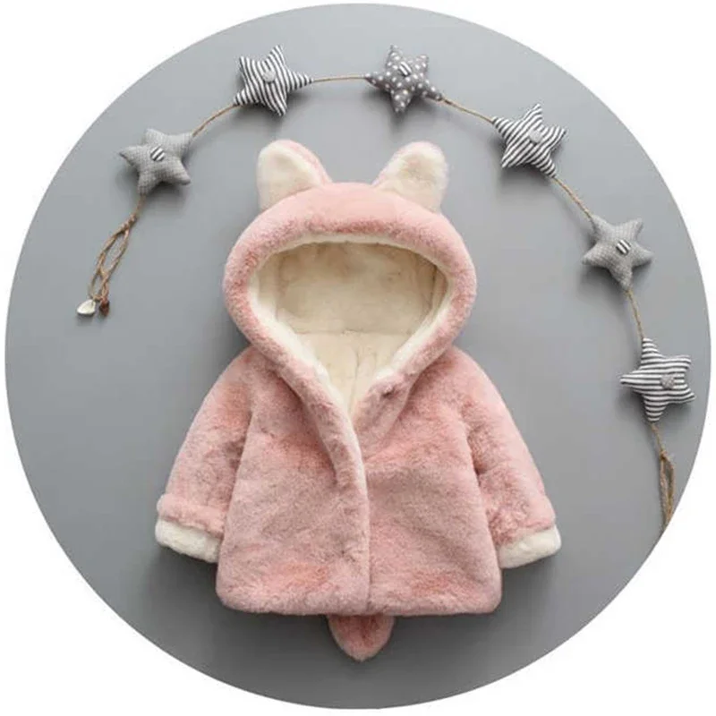 Cute Cat Ears Plush Baby Jacke - đánh giá và giá Winter Clothing For Babies