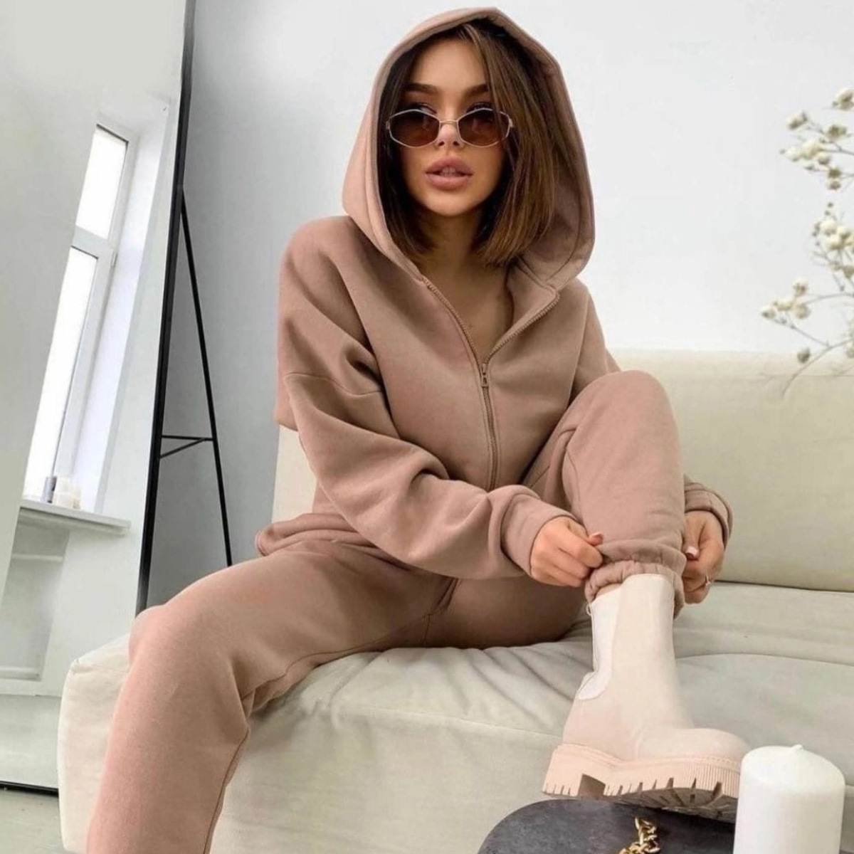 Zipper Hooded Coat Pants Sets  - đánh giá và giá Winter Clothing Kit