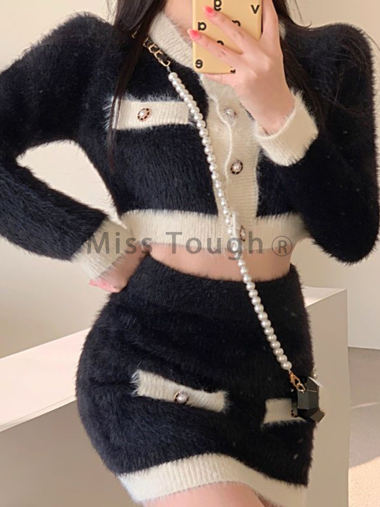 Winter Fluffy Knit 2 Piece Set - đánh giá và giá Winter Clothing Kit
