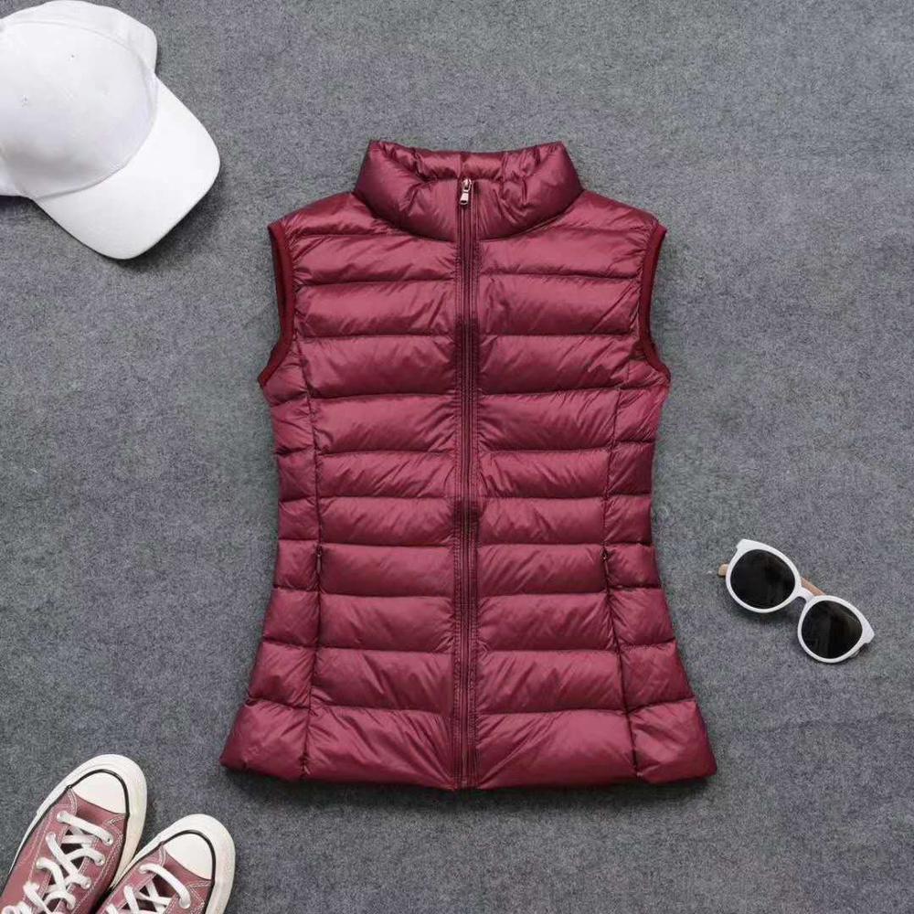 Mùa Xuân, Mùa Thu Nữ 90% Trắng - đánh giá và giá Down Vest Ultralight