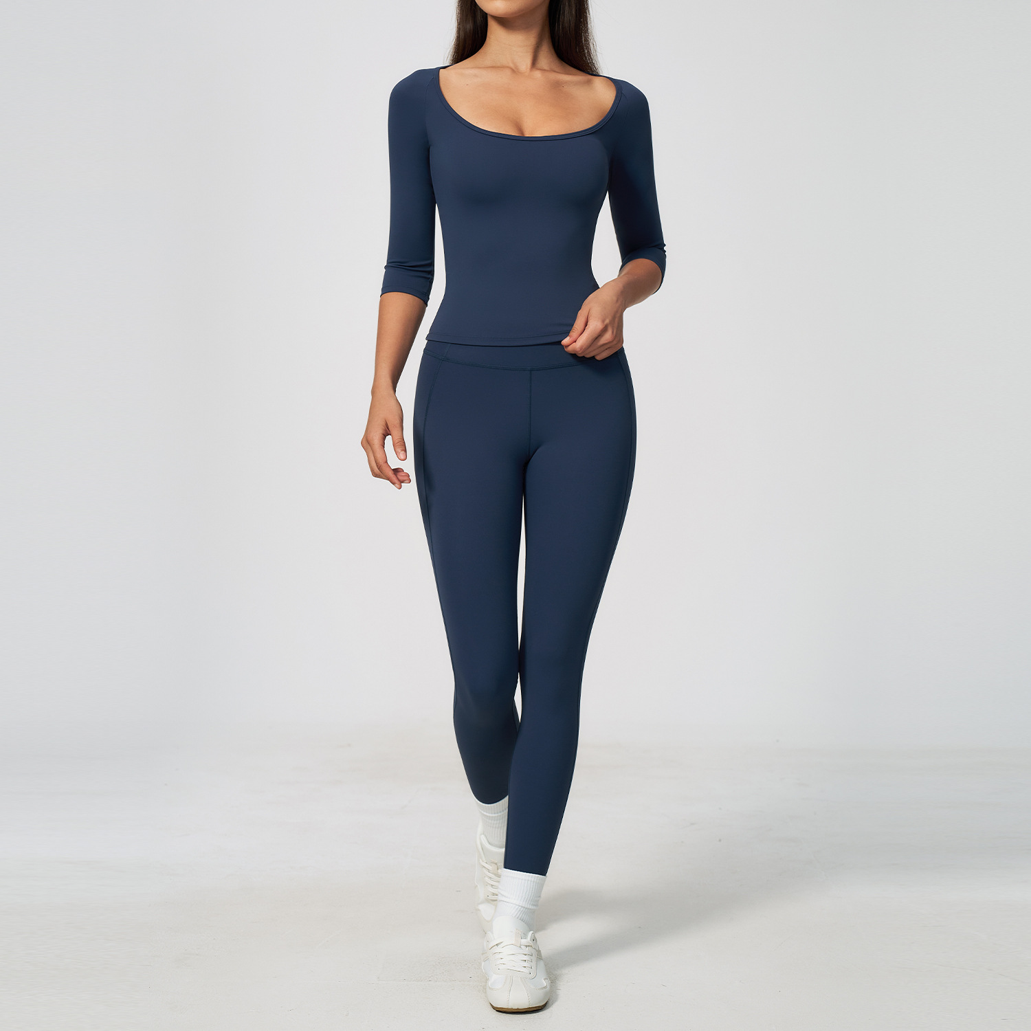 Women 2PCS Yoga Set 3/4 Sleeve - đánh giá và giá Winter Yoga Clothing